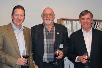Donors Brandon Blevans, Dickenson Peatman & Fogarty; Jake Rubin, Law Office of J. R. Rubin; and Clay Clement, Clement Fitzpatrick & Kenworthy were honored for their 2008 Phonathon contributions at the Spring 09 Donor Party